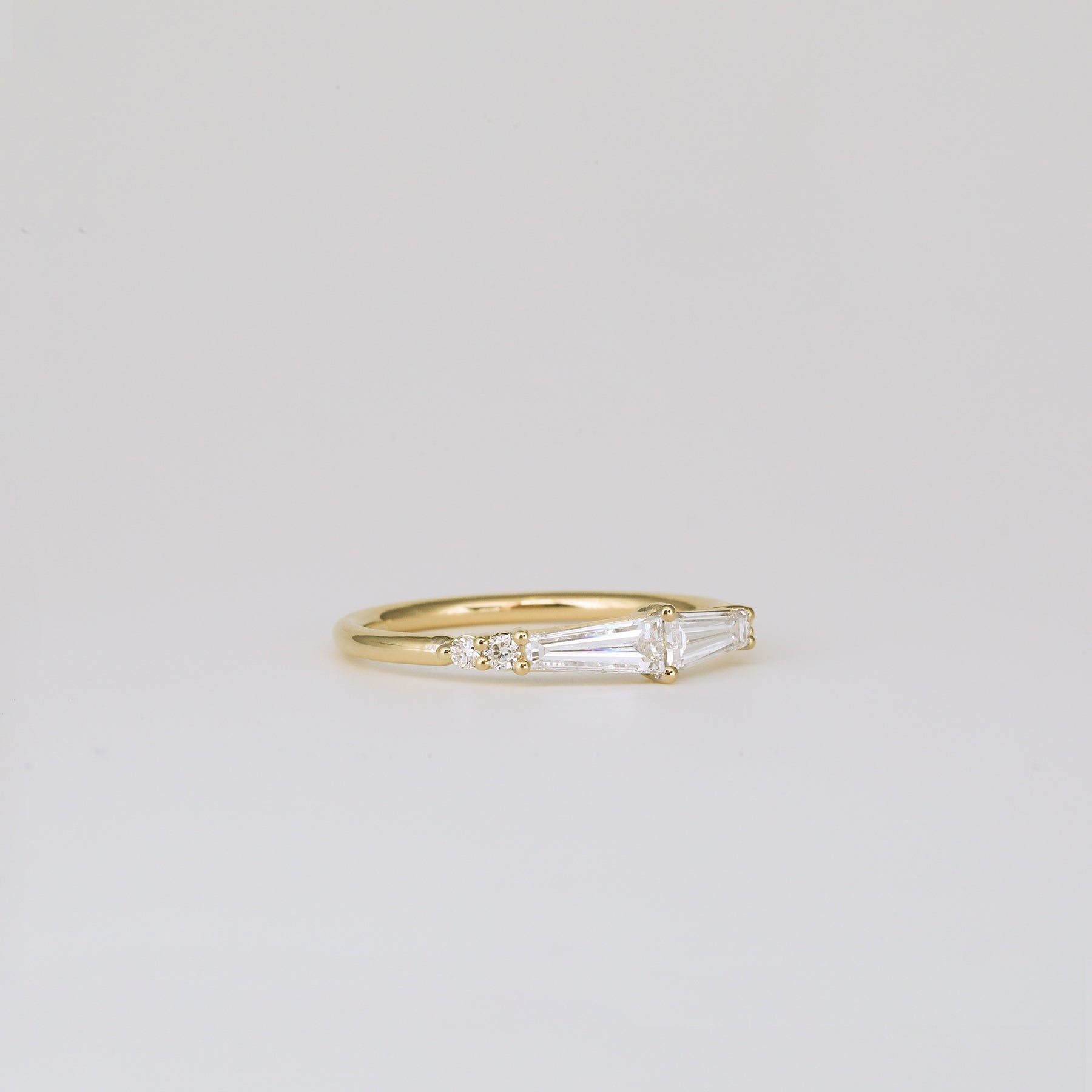 0.35 TCW Round Diamond Curved Pave DEF/VVS Lab Grown Wedding Band