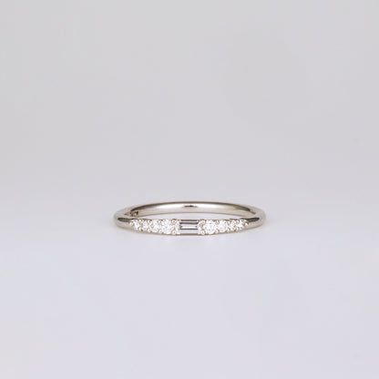 0.35 TCW Round Diamond Curved Pave DEF/VVS Lab Grown Wedding Band