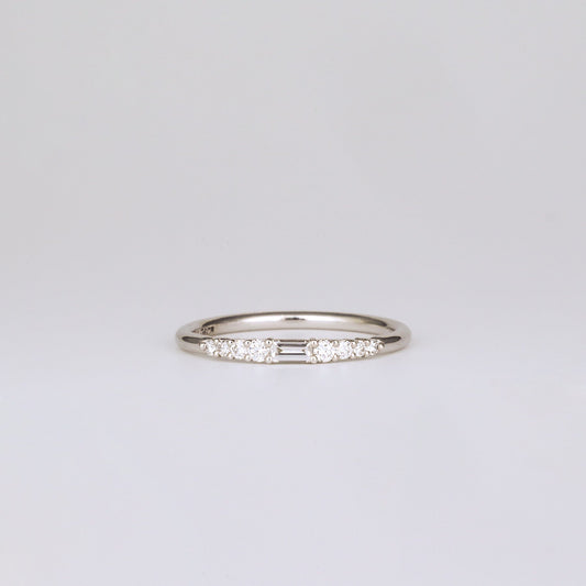 0.35 TCW Round Diamond Curved Pave DEF/VVS Lab Grown Wedding Band