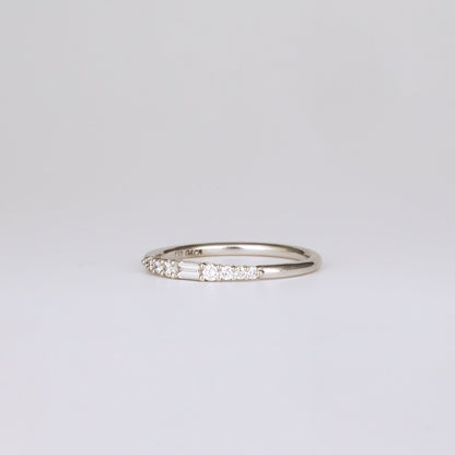 0.35 TCW Round Diamond Curved Pave DEF/VVS Lab Grown Wedding Band