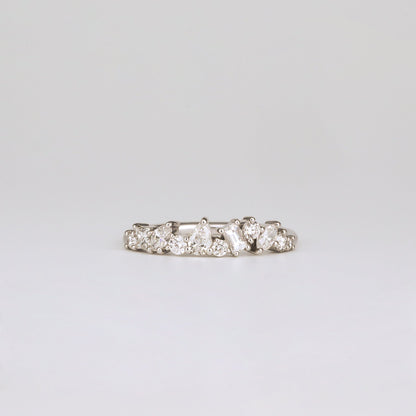 0.35 TCW Round Diamond Curved Pave DEF/VVS Lab Grown Wedding Band