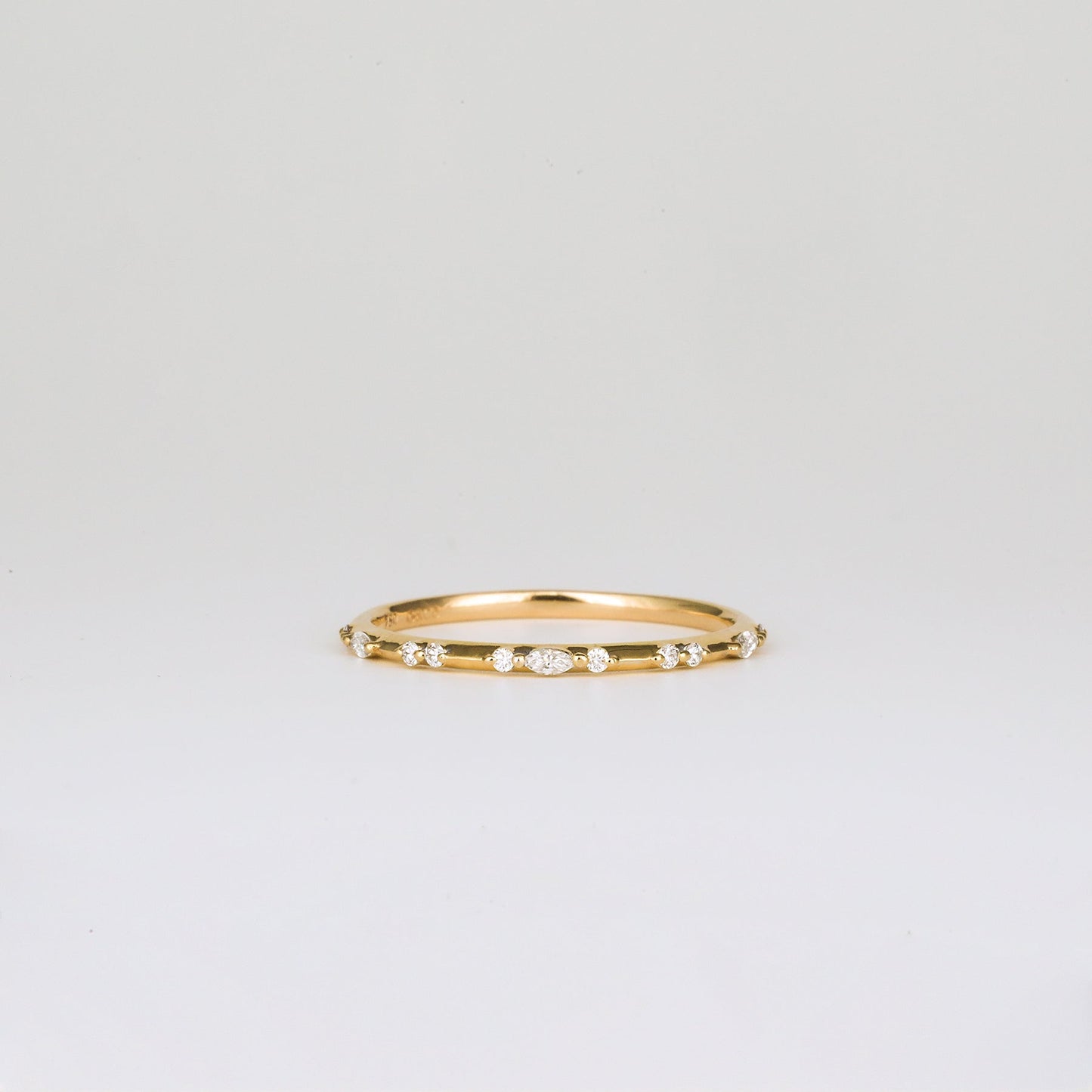 0.35 TCW Round Diamond Curved Pave DEF/VVS Lab Grown Wedding Band