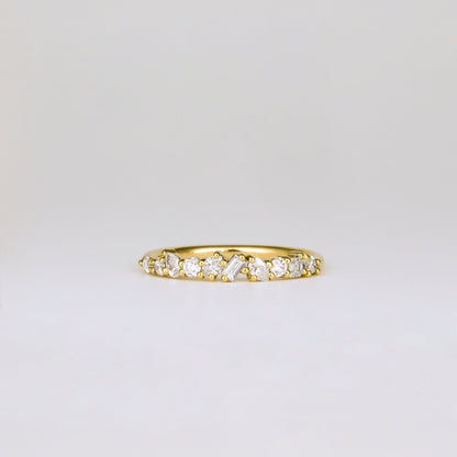0.35 TCW Round Diamond Curved Pave DEF/VVS Lab Grown Wedding Band