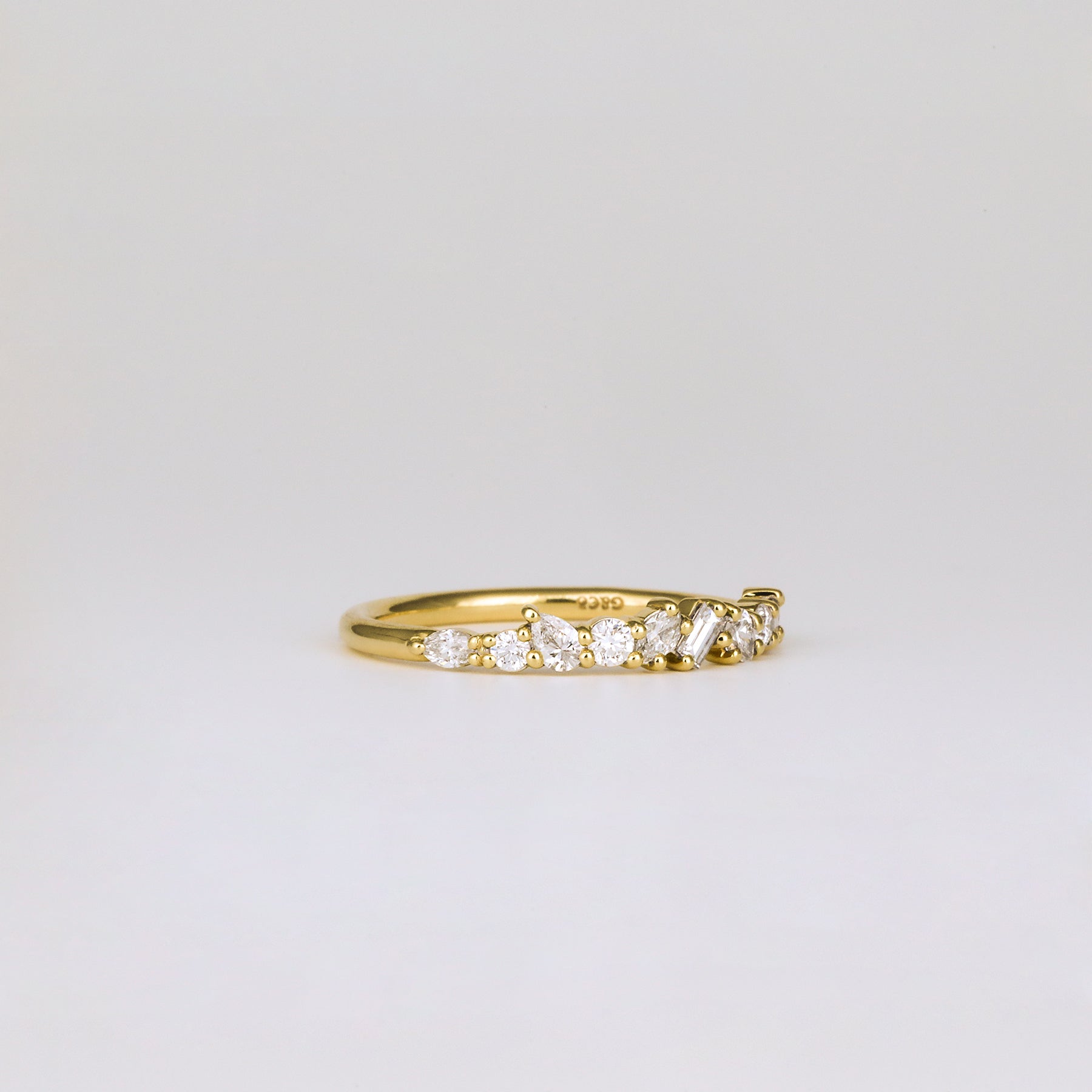 0.35 TCW Round Diamond Curved Pave DEF/VVS Lab Grown Wedding Band