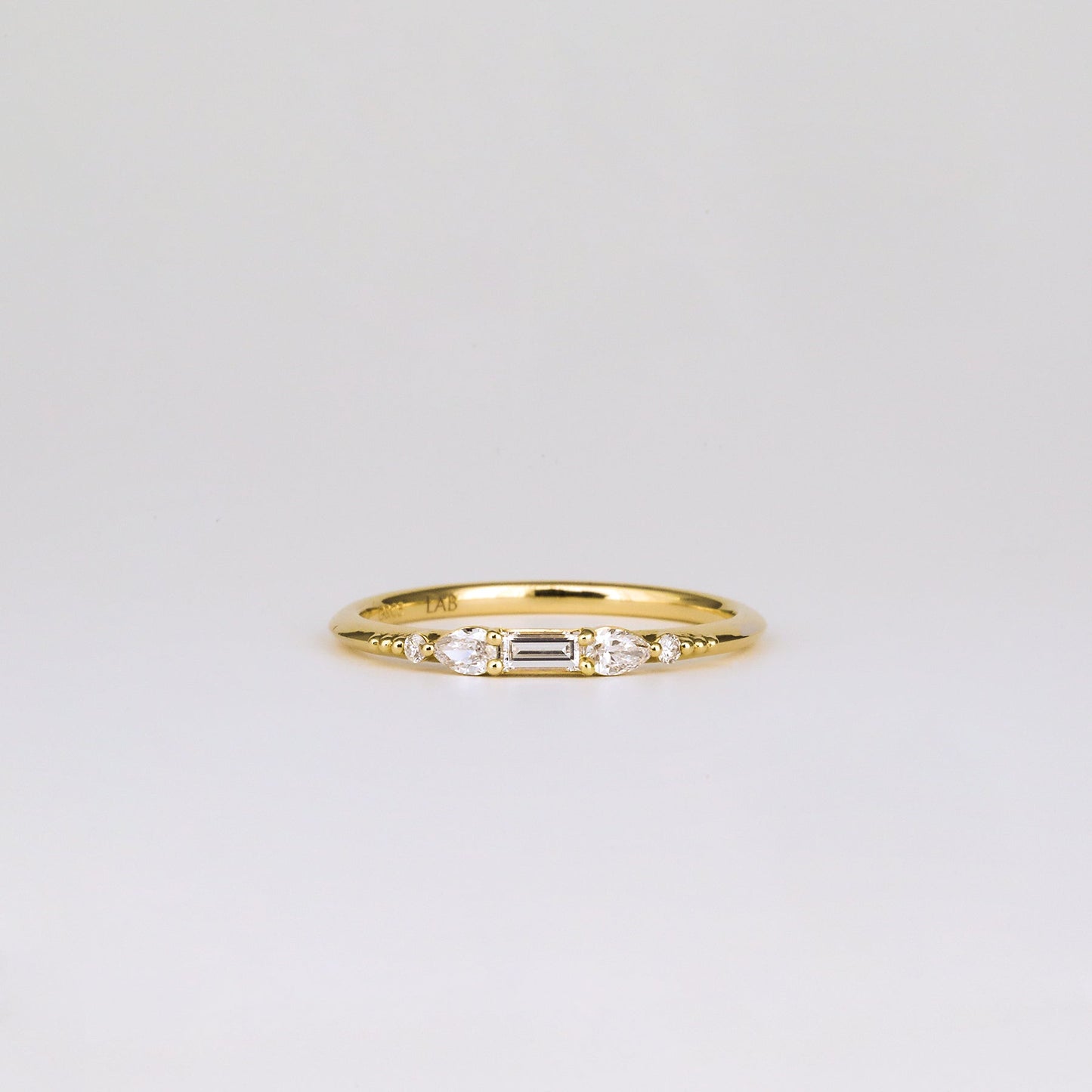 0.35 TCW Round Diamond Curved Pave DEF/VVS Lab Grown Wedding Band