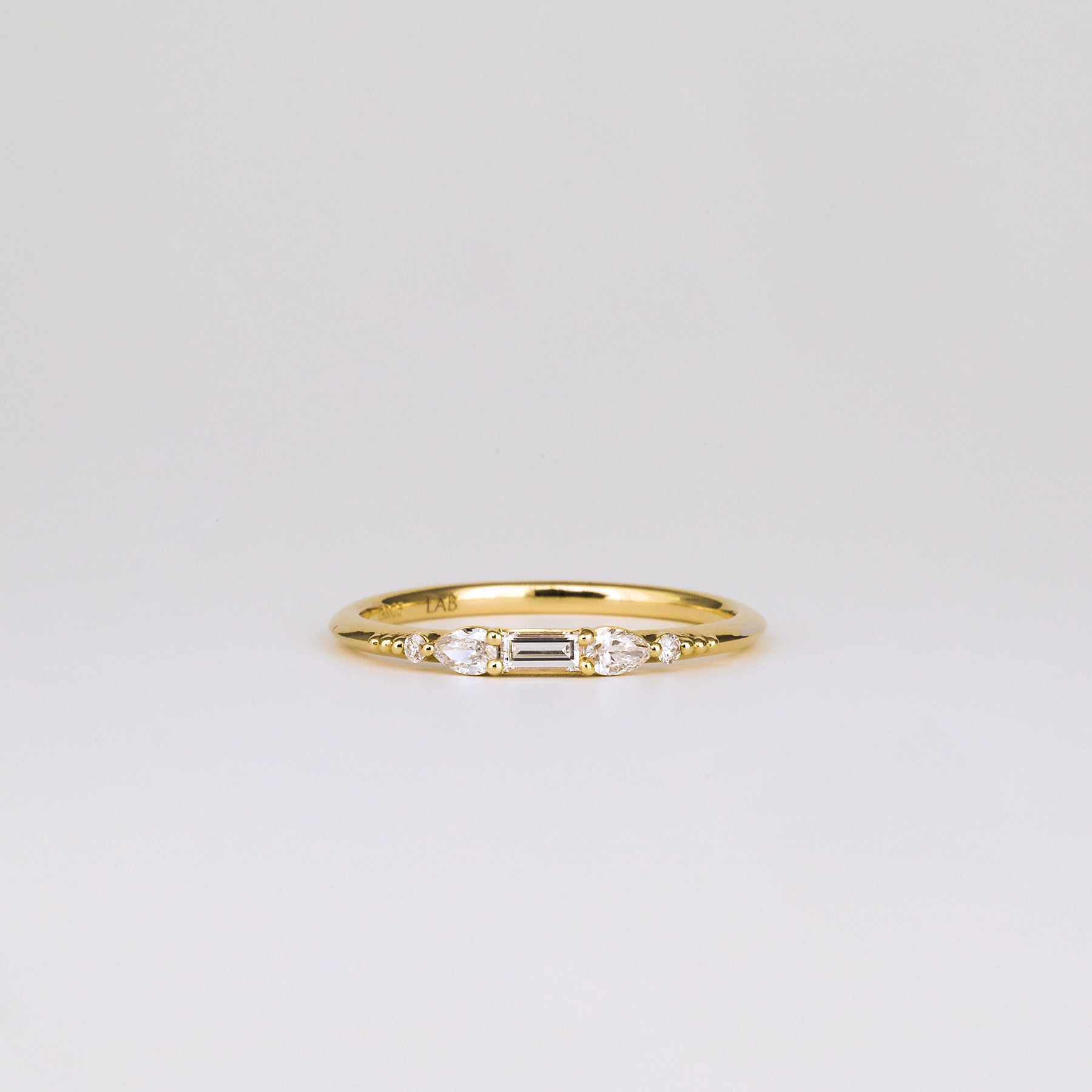 0.35 TCW Round Diamond Curved Pave DEF/VVS Lab Grown Wedding Band