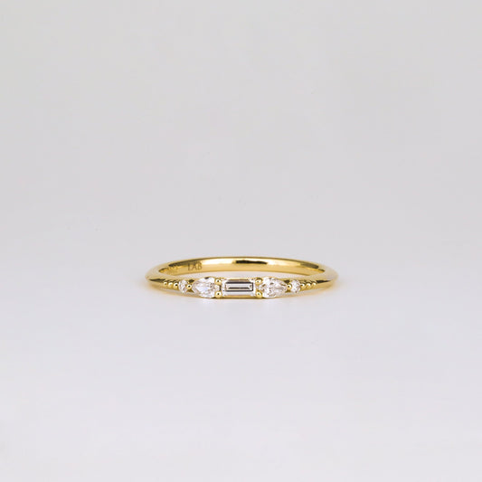 0.35 TCW Round Diamond Curved Pave DEF/VVS Lab Grown Wedding Band