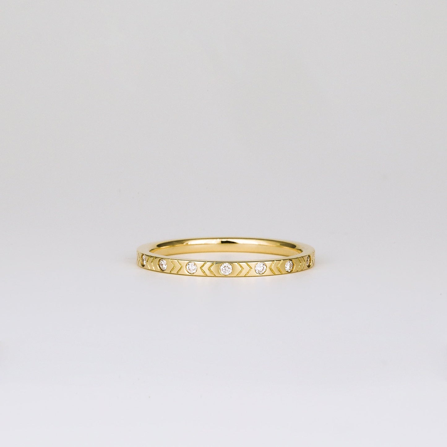 0.35 TCW Round Diamond Curved Pave DEF/VVS Lab Grown Wedding Band