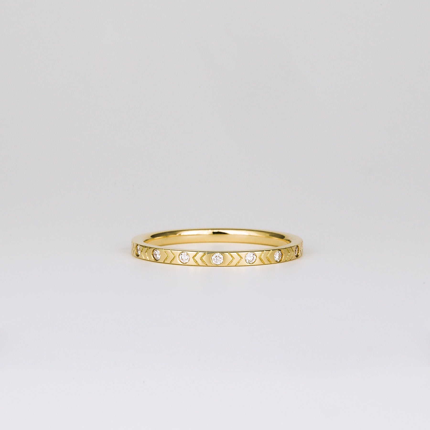 0.35 TCW Round Diamond Curved Pave DEF/VVS Lab Grown Wedding Band