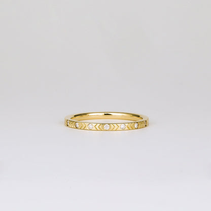 0.35 TCW Round Diamond Curved Pave DEF/VVS Lab Grown Wedding Band