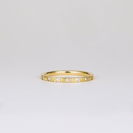0.35 TCW Round Diamond Curved Pave DEF/VVS Lab Grown Wedding Band