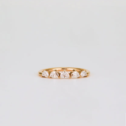 0.35 TCW Round Diamond Curved Pave DEF/VVS Lab Grown Wedding Band