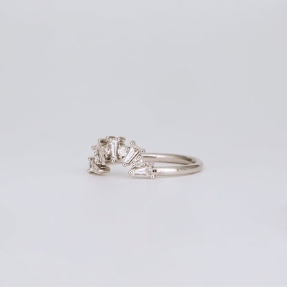0.35 TCW Round Diamond Curved Pave DEF/VVS Lab Grown Wedding Band