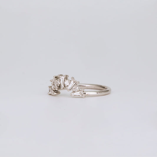0.35 TCW Round Diamond Curved Pave DEF/VVS Lab Grown Wedding Band