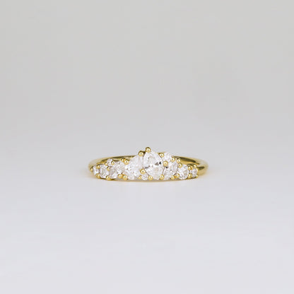 0.35 TCW Round Diamond Curved Pave DEF/VVS Lab Grown Wedding Band