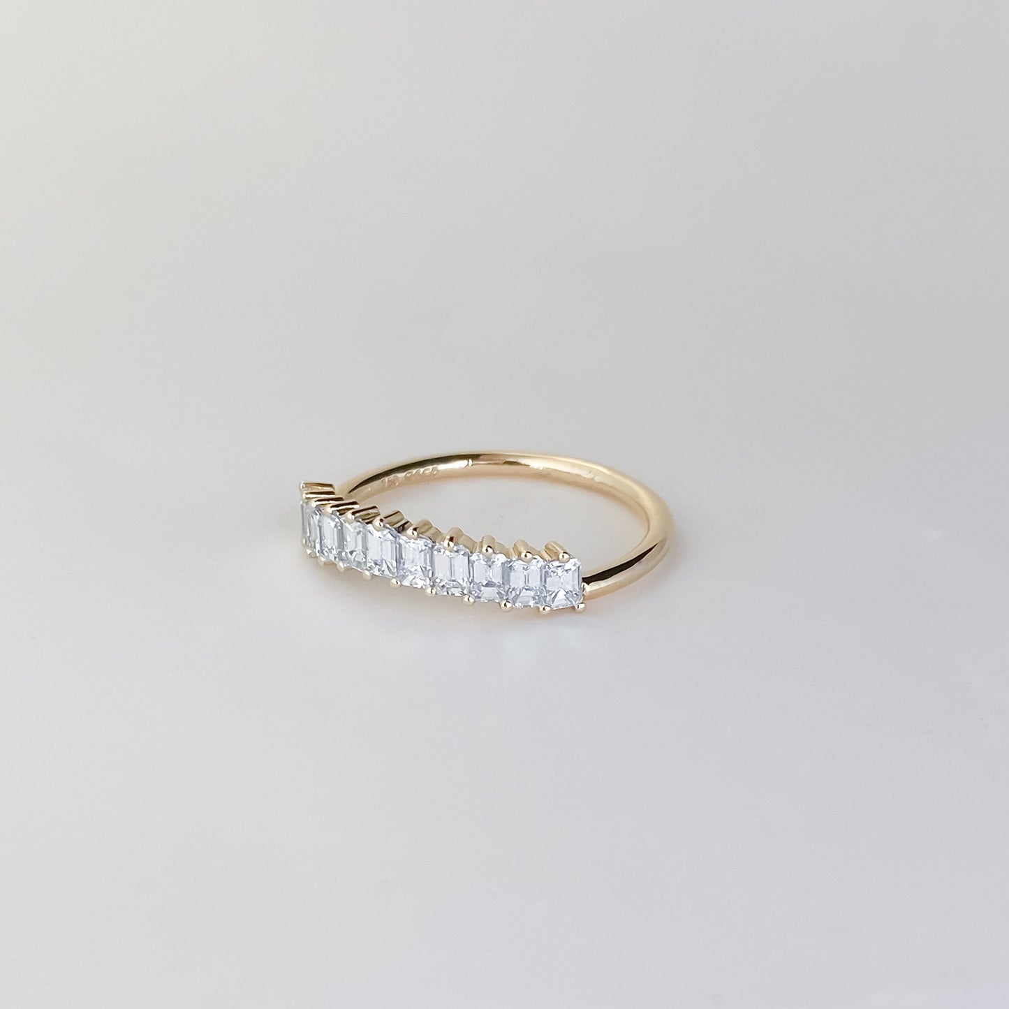 0.35 TCW Round Diamond Curved Pave DEF/VVS Lab Grown Wedding Band