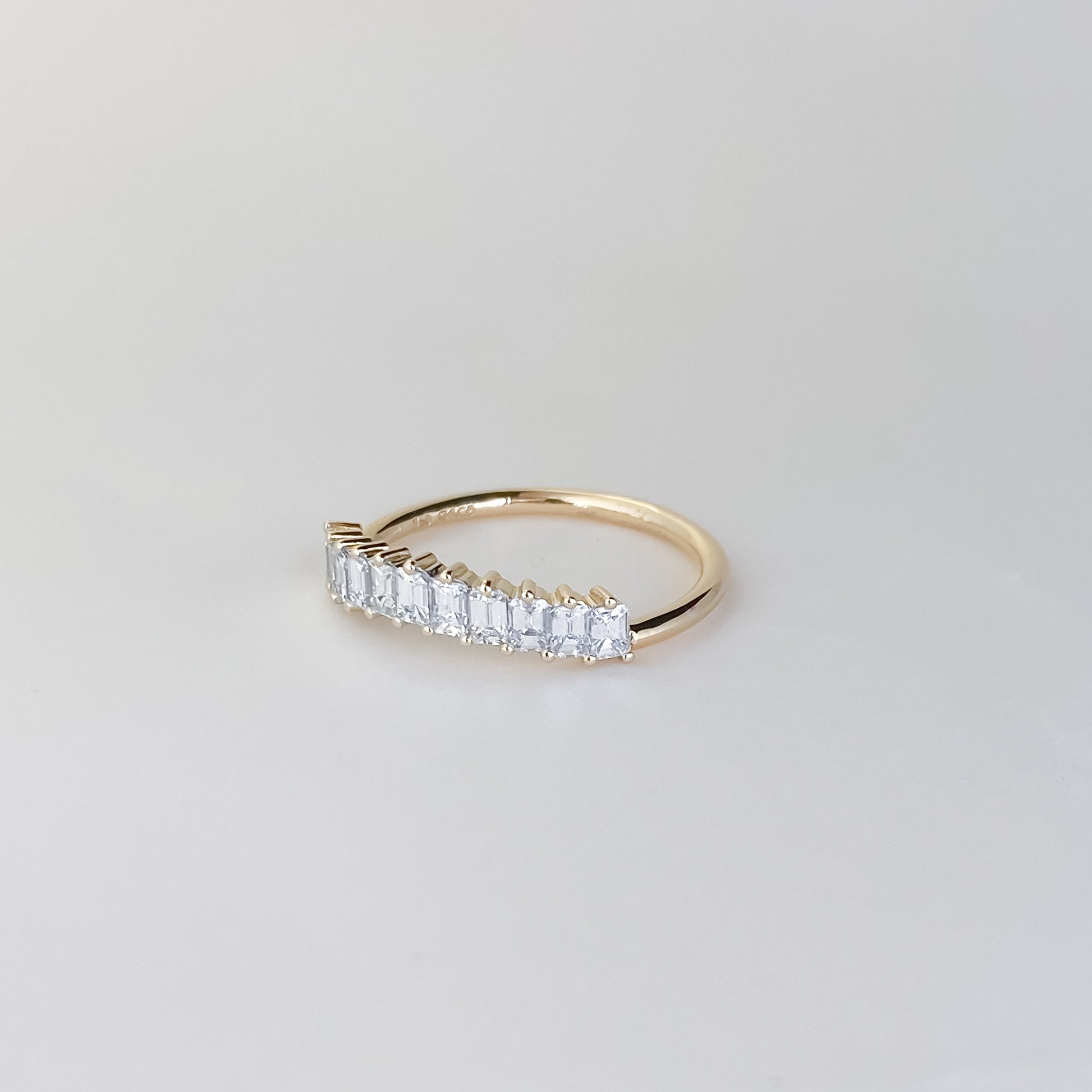 0.35 TCW Round Diamond Curved Pave DEF/VVS Lab Grown Wedding Band