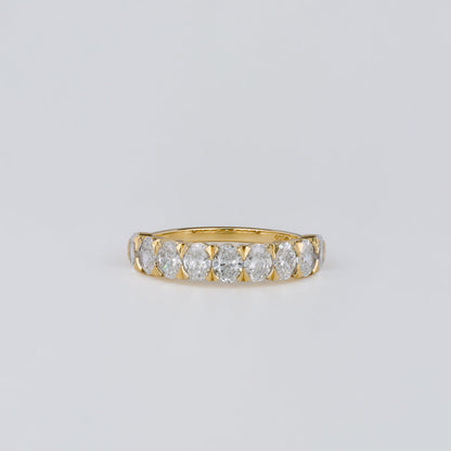 0.35 TCW Round Diamond Curved Pave DEF/VVS Lab Grown Wedding Band