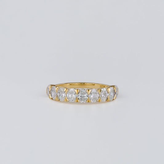 0.35 TCW Round Diamond Curved Pave DEF/VVS Lab Grown Wedding Band