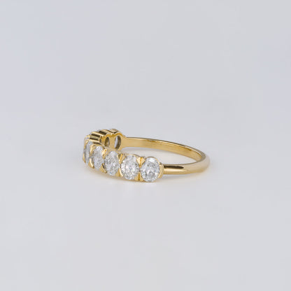 0.35 TCW Round Diamond Curved Pave DEF/VVS Lab Grown Wedding Band