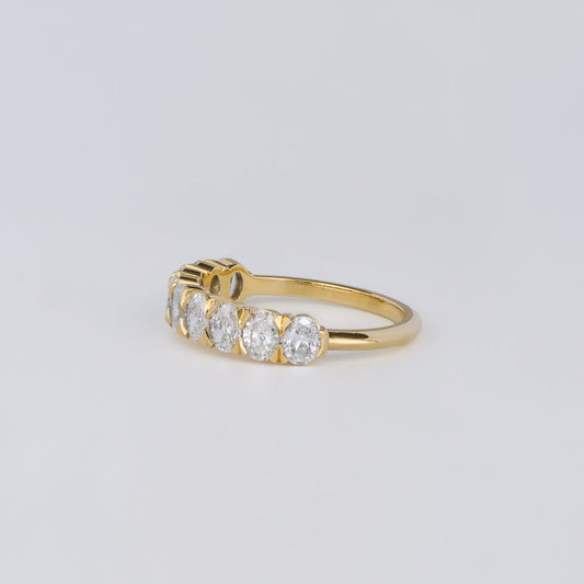 0.35 TCW Round Diamond Curved Pave DEF/VVS Lab Grown Wedding Band