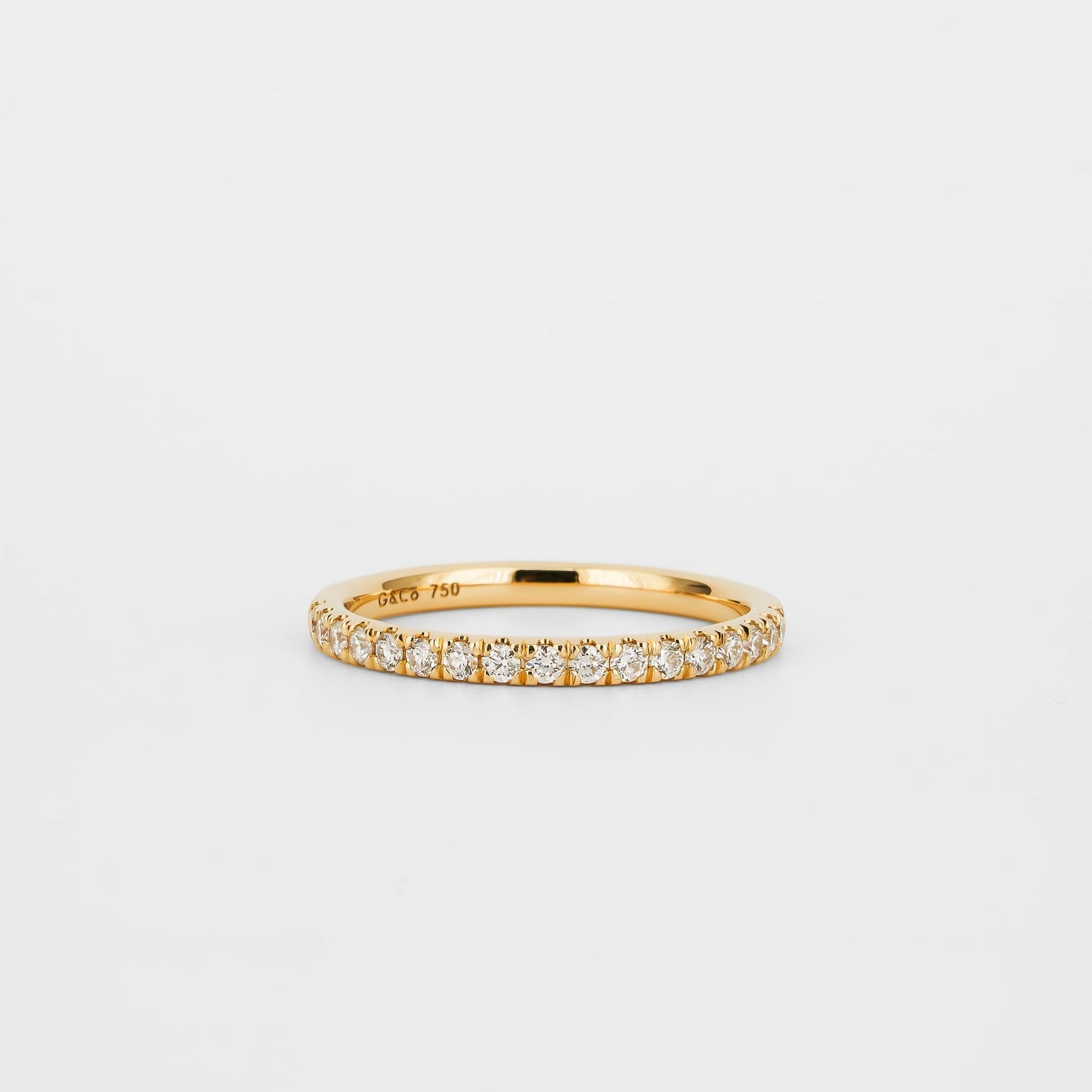 0.35 TCW Round Diamond Curved Pave DEF/VVS Lab Grown Wedding Band