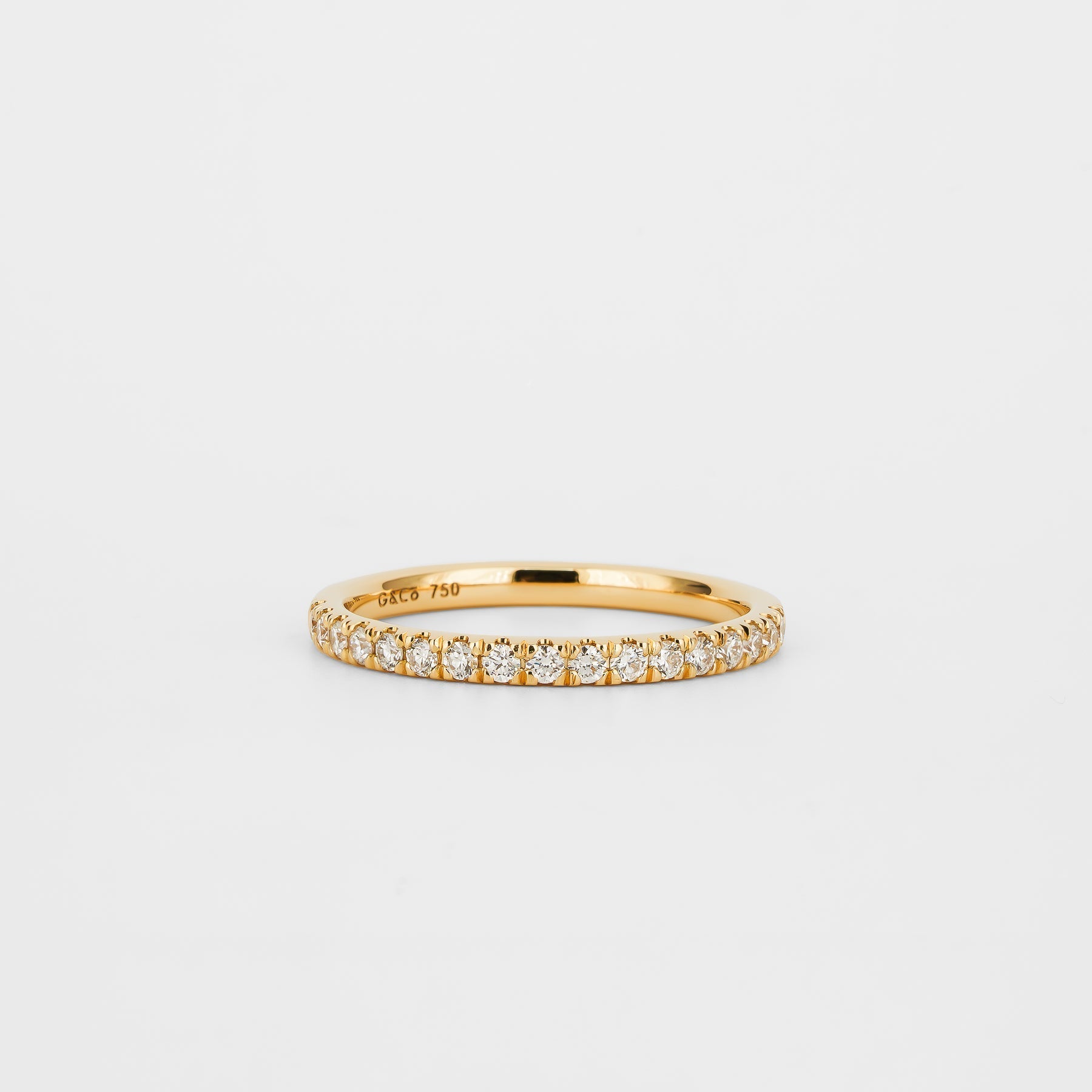 0.35 TCW Round Diamond Curved Pave DEF/VVS Lab Grown Wedding Band