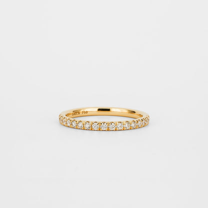 0.35 TCW Round Diamond Curved Pave DEF/VVS Lab Grown Wedding Band