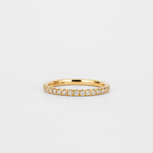 0.35 TCW Round Diamond Curved Pave DEF/VVS Lab Grown Wedding Band