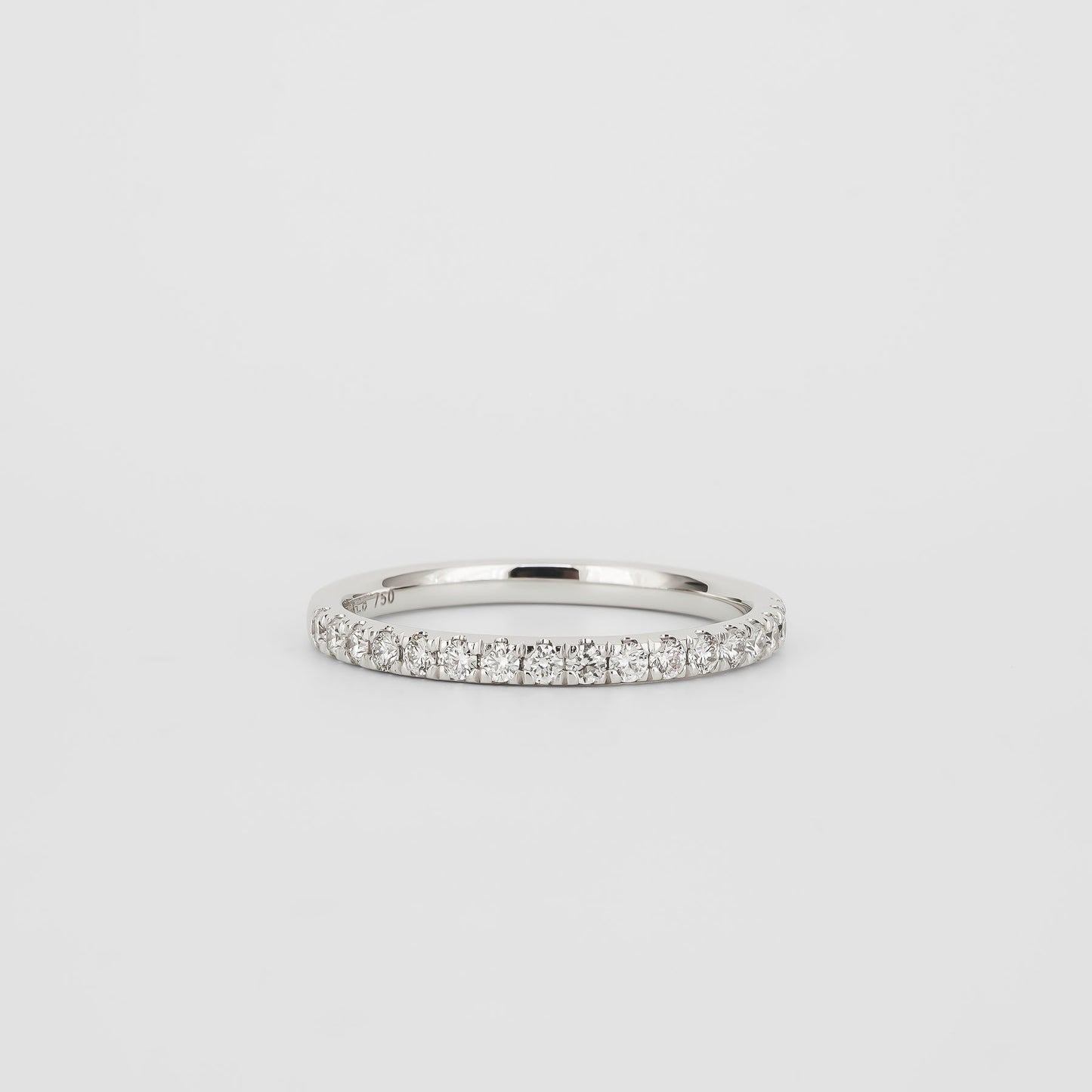 0.35 TCW Round Diamond Curved Pave DEF/VVS Lab Grown Wedding Band