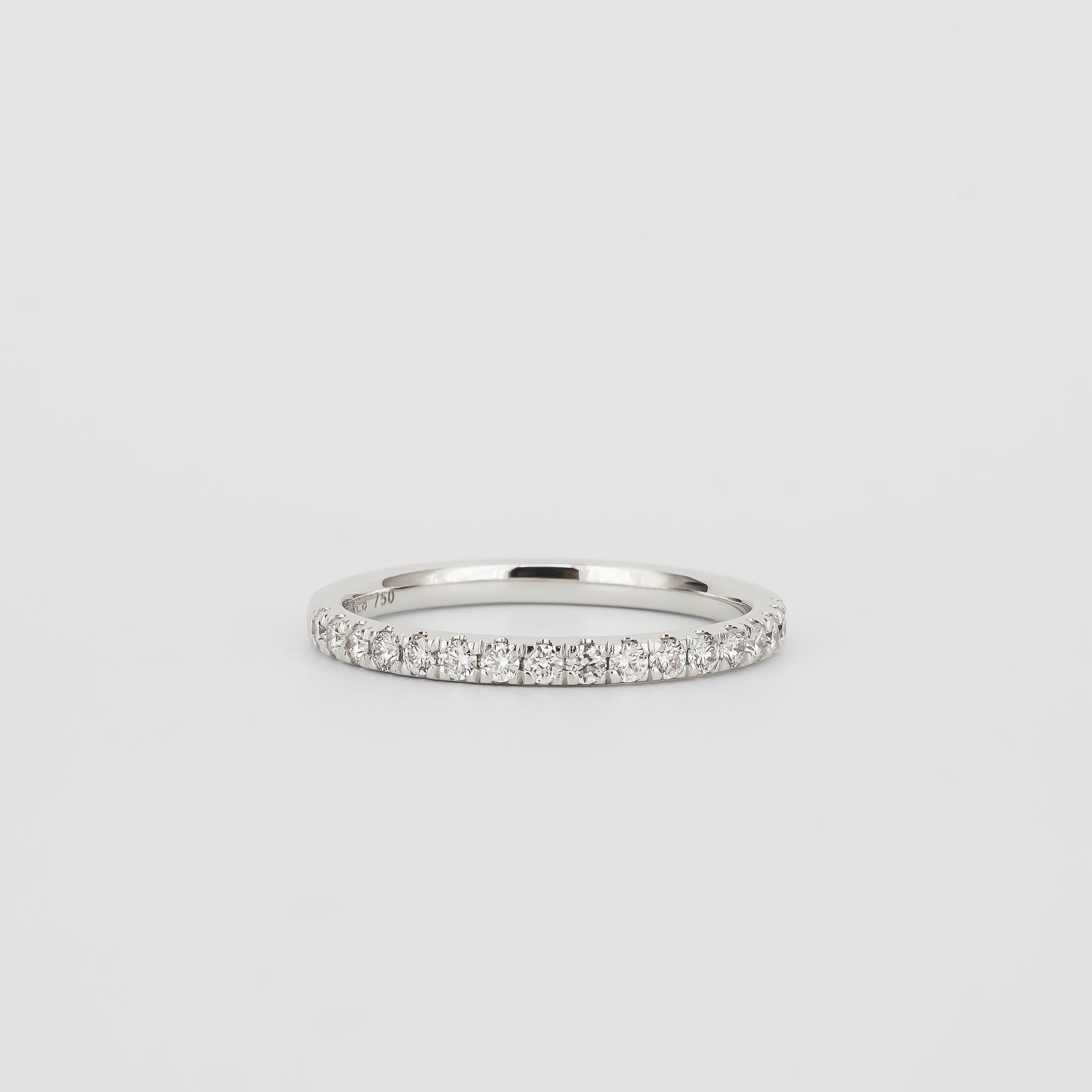 0.35 TCW Round Diamond Curved Pave DEF/VVS Lab Grown Wedding Band