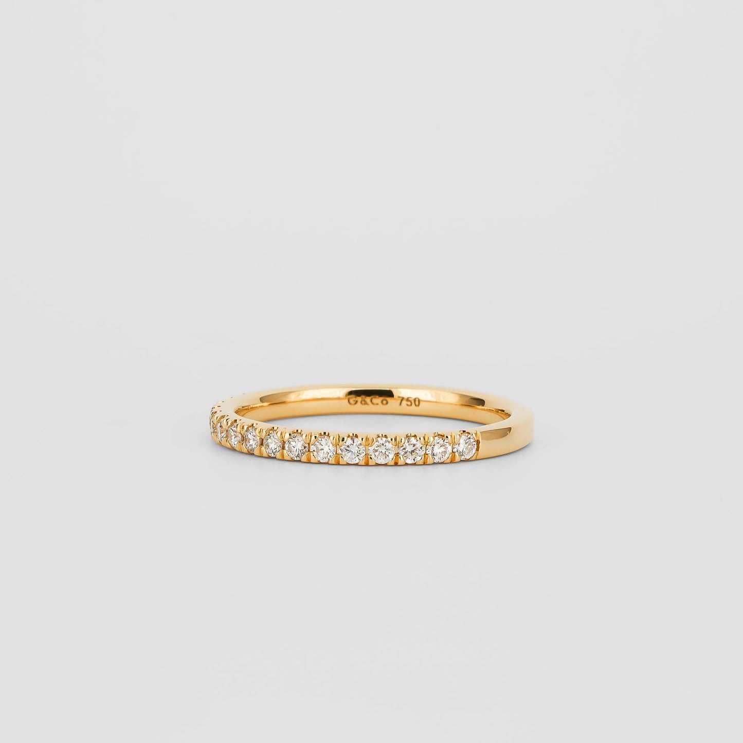 0.35 TCW Round Diamond Curved Pave DEF/VVS Lab Grown Wedding Band