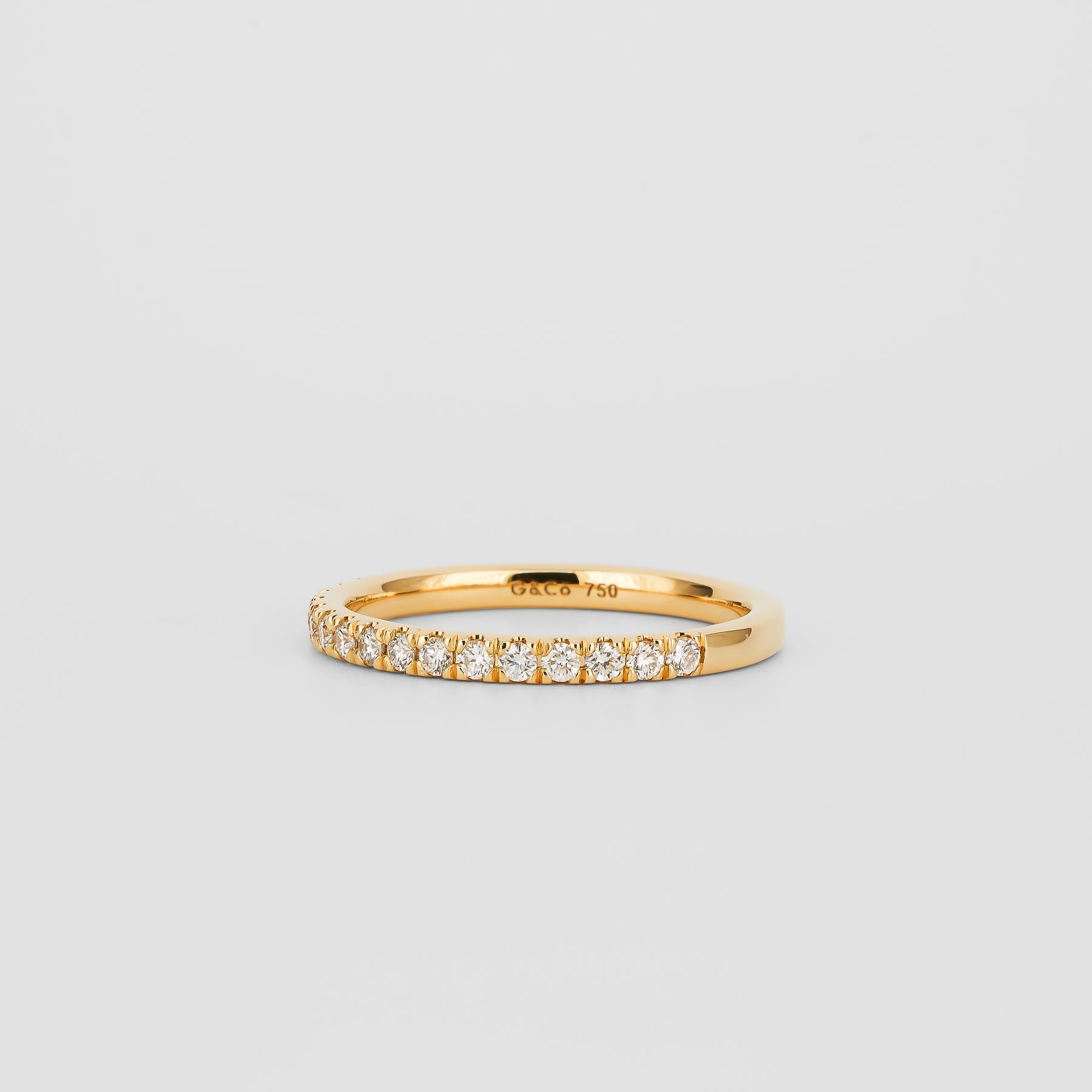 0.35 TCW Round Diamond Curved Pave DEF/VVS Lab Grown Wedding Band