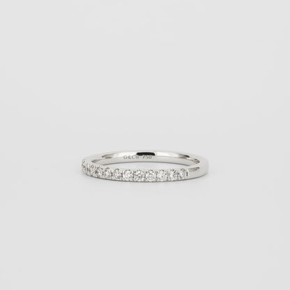 0.35 TCW Round Diamond Curved Pave DEF/VVS Lab Grown Wedding Band