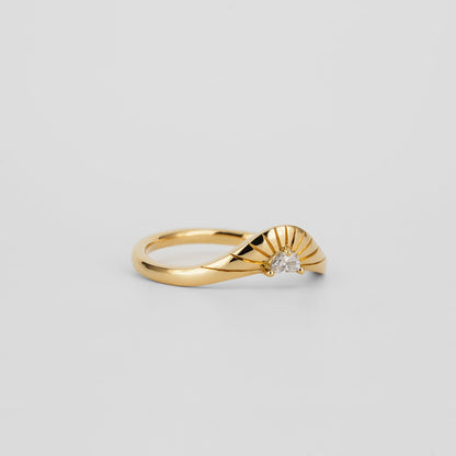 0.35 TCW Round Diamond Curved Pave DEF/VVS Lab Grown Wedding Band