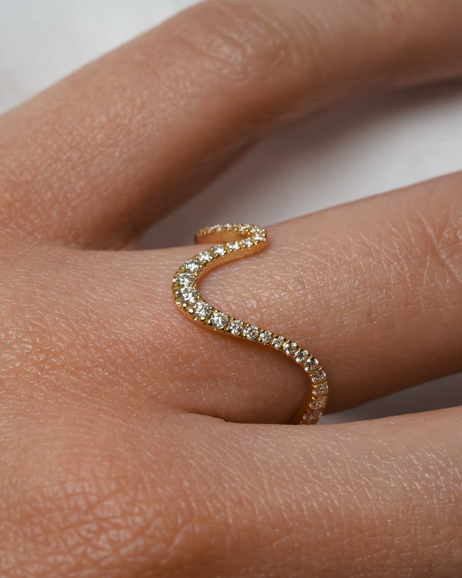 0.35 TCW Round Diamond Curved Pave DEF/VVS Lab Grown Wedding Band
