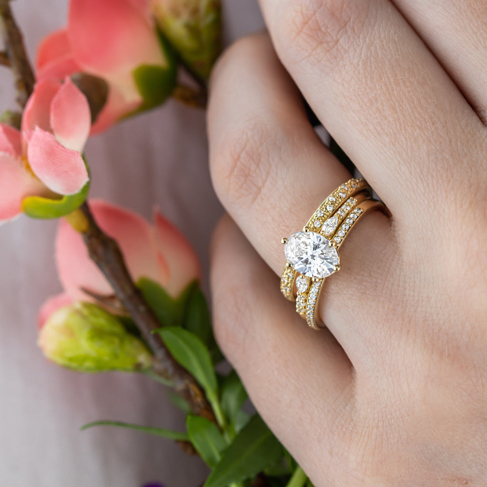 2 CT Round Three Stones Lab Grown Diamond Engagement Ring