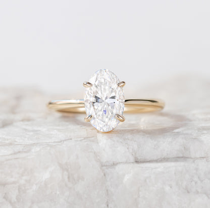 2 CT Round Three Stones Lab Grown Diamond Engagement Ring
