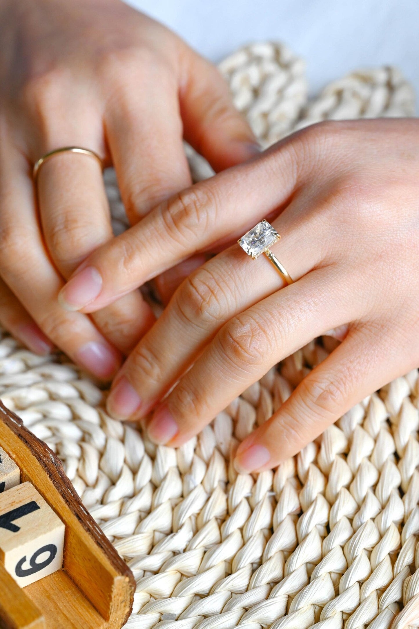 1.0 CT Round Solitaire Lab Grown Diamond Bridal Ring Set