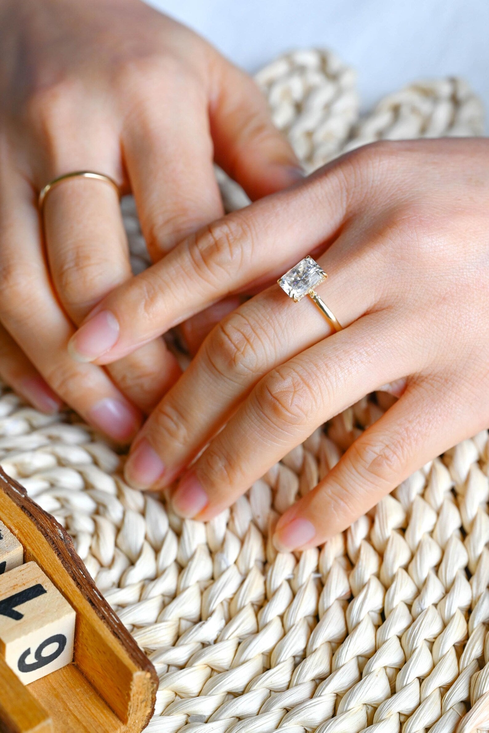 1.0 CT Round Solitaire Lab Grown Diamond Bridal Ring Set