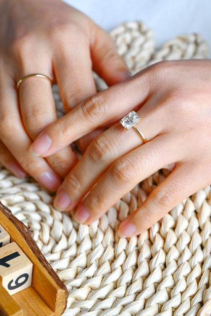 1.0 CT Round Solitaire Lab Grown Diamond Bridal Ring Set