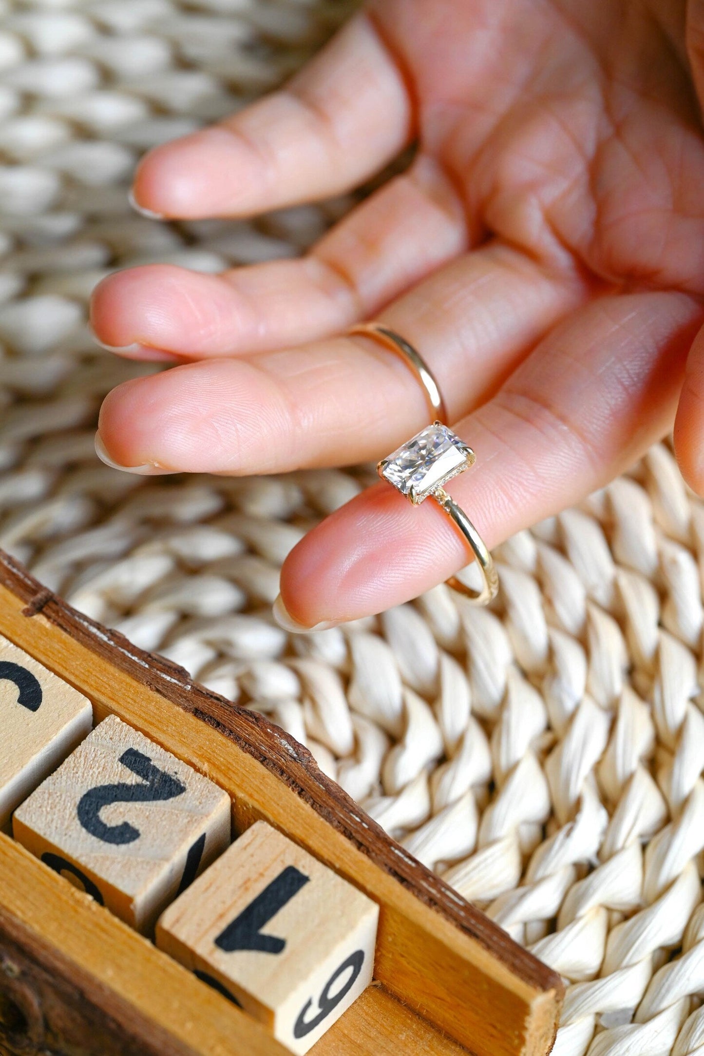 1.0 CT Round Solitaire Lab Grown Diamond Bridal Ring Set
