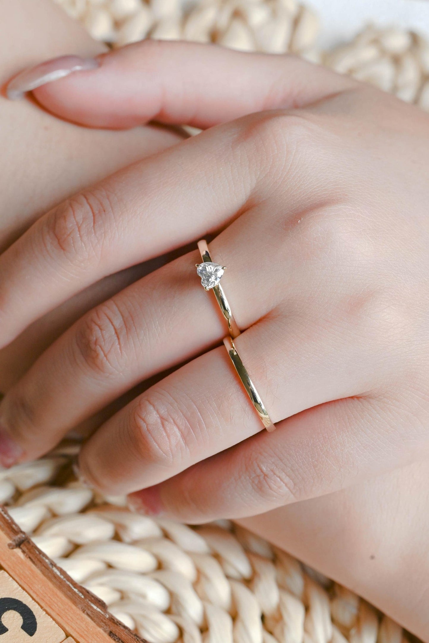 1.0 CT Round Solitaire Lab Grown Diamond Bridal Ring Set