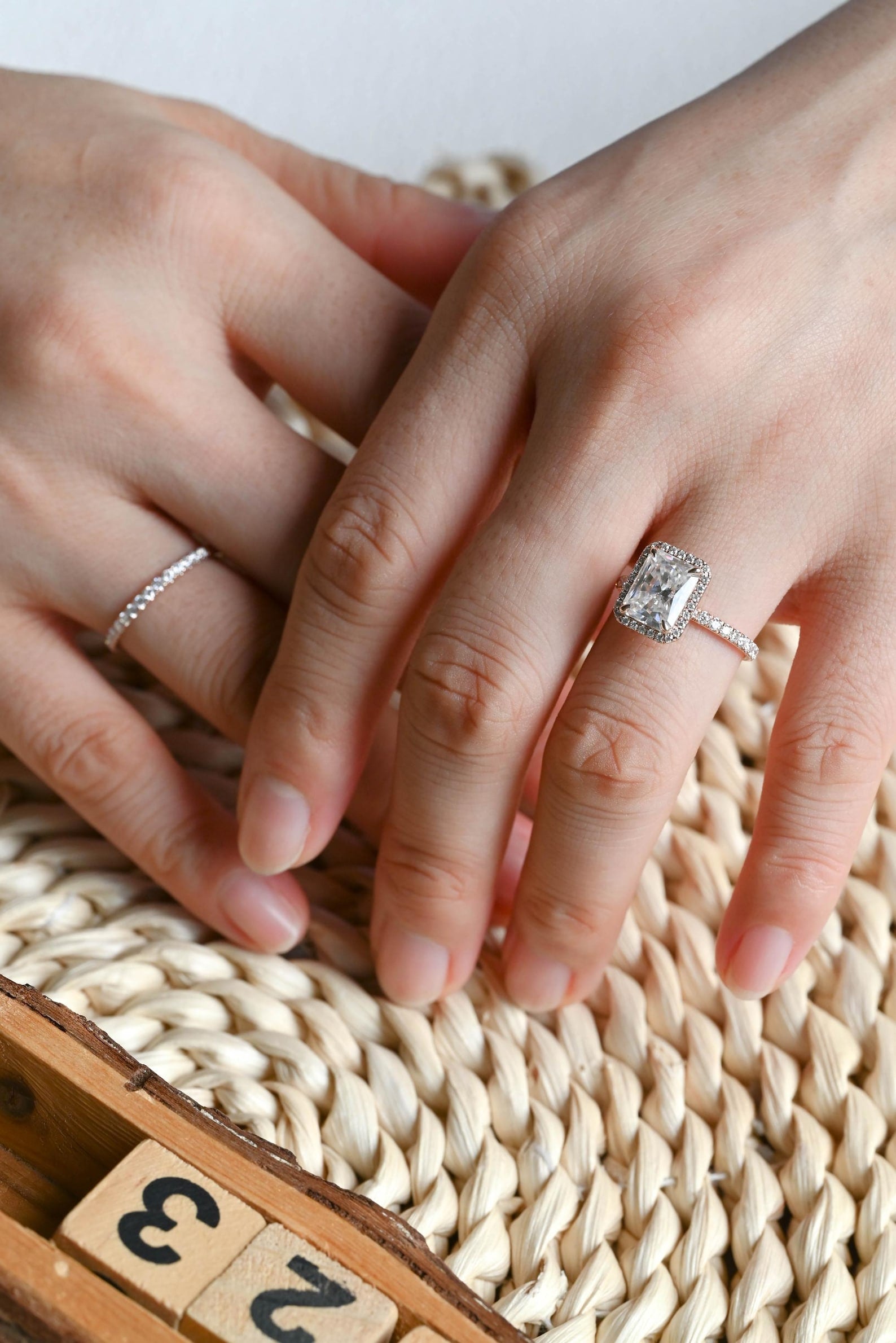 1.0 CT Round Solitaire Lab Grown Diamond Bridal Ring Set