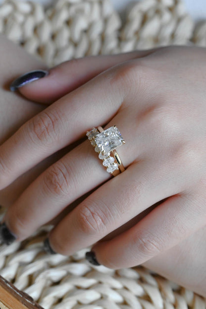 1.0 CT Round Solitaire Lab Grown Diamond Bridal Ring Set