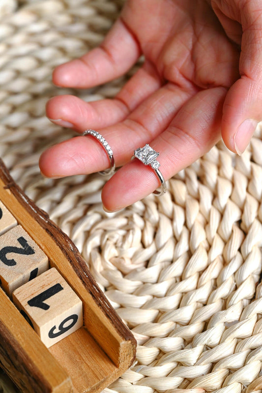 1.0 CT Round Solitaire Lab Grown Diamond Bridal Ring Set