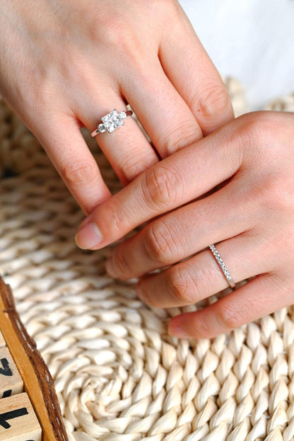 1.0 CT Round Solitaire Lab Grown Diamond Bridal Ring Set