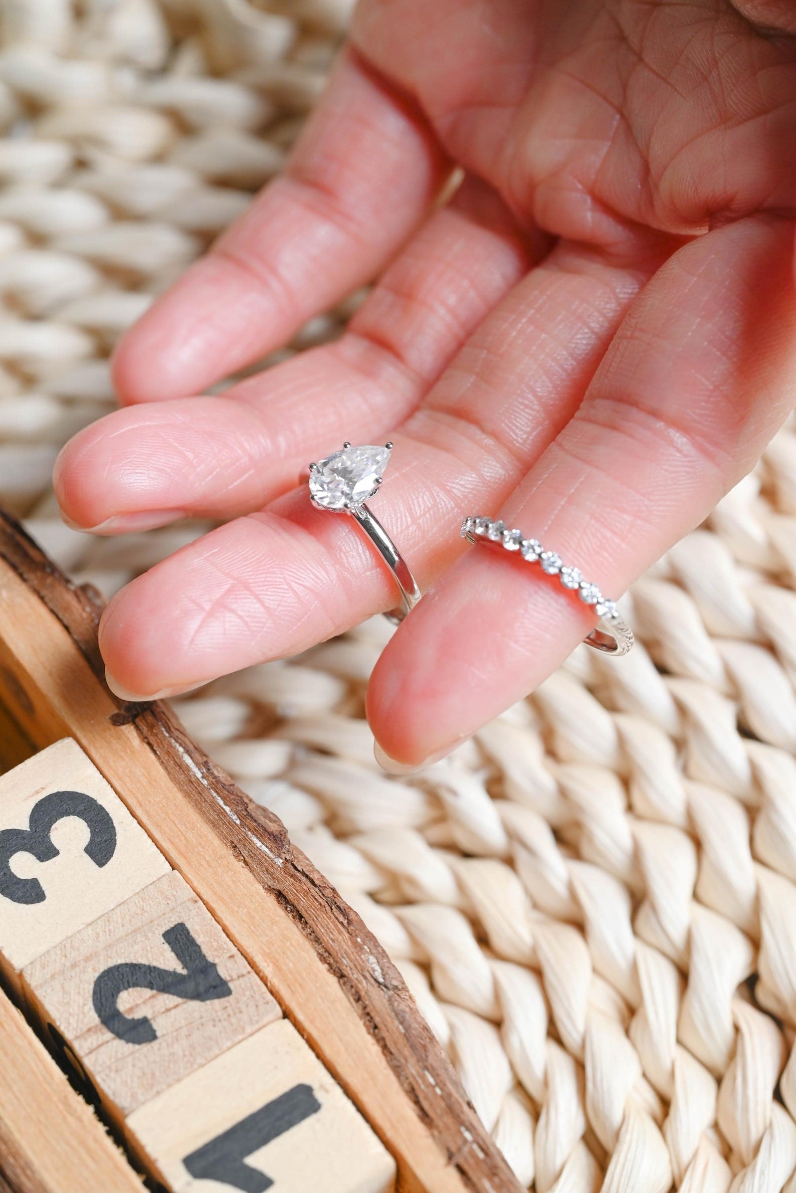 1.0 CT Round Solitaire Lab Grown Diamond Bridal Ring Set