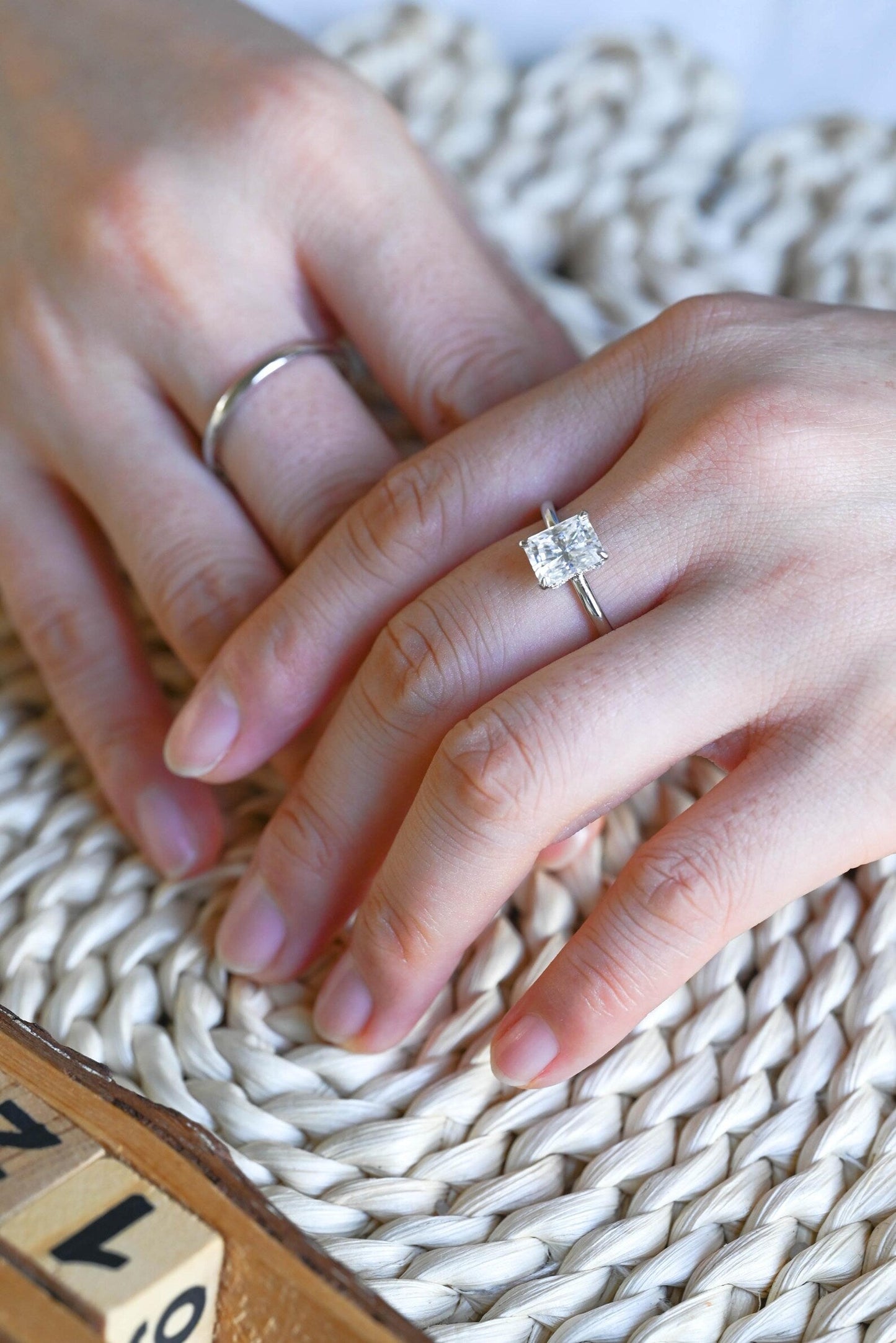 1.0 CT Round Solitaire Lab Grown Diamond Bridal Ring Set