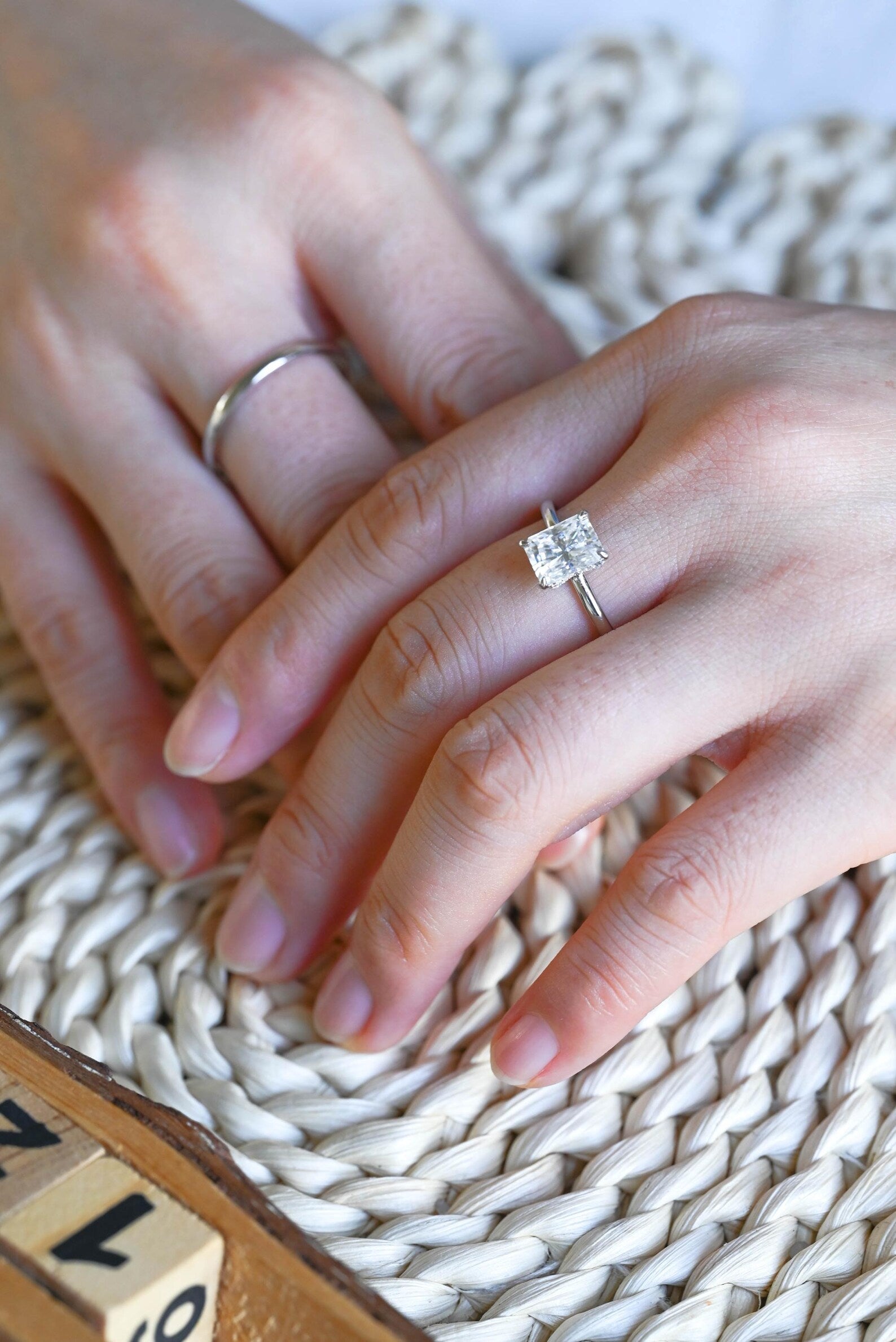 1.0 CT Round Solitaire Lab Grown Diamond Bridal Ring Set